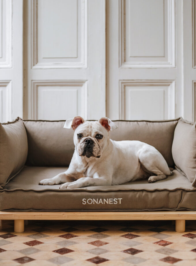 French Linen Pet Bed